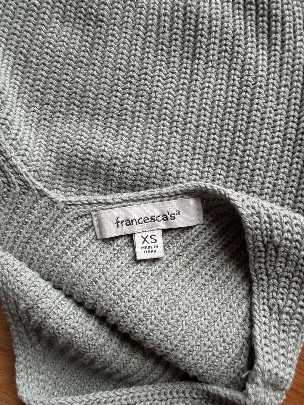 Francesca's Sage Green Knit Tank Sweater - Picture 2 of 3